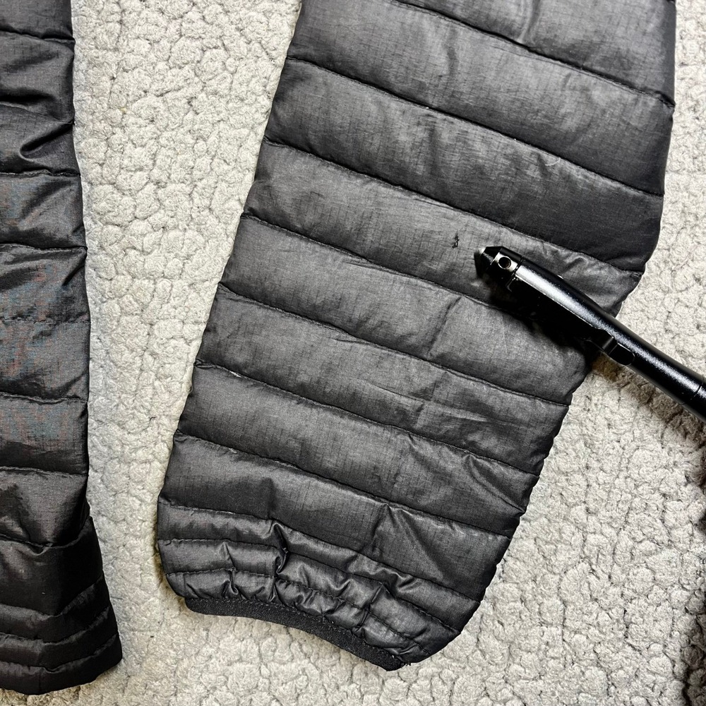 Patagonia Down Sweater Jacket Women's Medium Black Puffer Full Zip Cloudera Logo - Picture 4 of 14